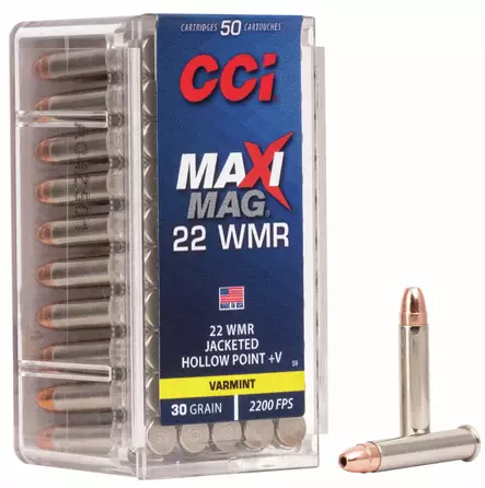CCI .22MAXI MAG. HP+V 30GRAIN - Kaliiperi .22 wmr - I2830 - 1