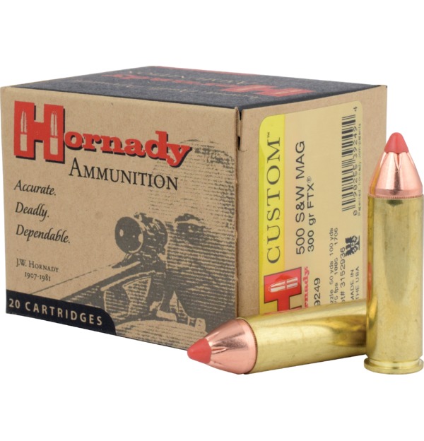 HORNADY .500 S&W .300GR FTX - Käsiase patruunat - I2880 - 1