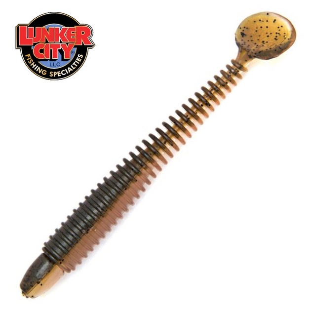 Lunker City Swimmin' Ribster 4" #57 Brow - Jigit - G5090 - 1