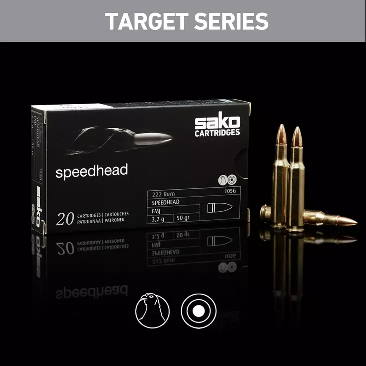 SAKO .222 REM SPEEDHEAD 3.2G FMJ - Kaliiperi .222 - I3050 - 1