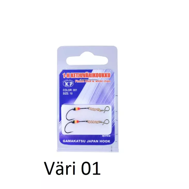 K.P Gamakatsu Värikoukku ketjulla koko14 - Pilkit - ZZZ0009371 - 1