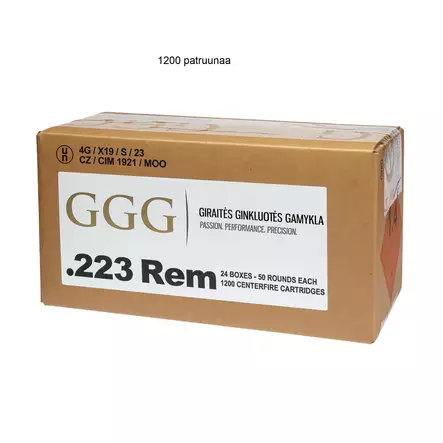 GGG .223rem 3,6g 1200kpl - Kaliiperi .223 - ZZZ0014052 - 1