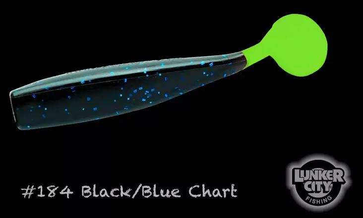 Lunker City Shaker 3,25" #184 Black/blue - Jigit - G5032 - 1