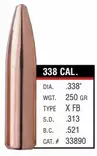 BARNES X 33890 .338 250GR - Luodit - I3523 - 2