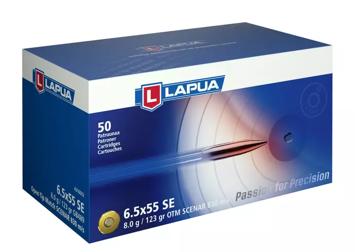 LAPUA 6.5X55 8G SCENAR GB489 830m/s - Kaliiperi 6,5x55 - I3353 - 1