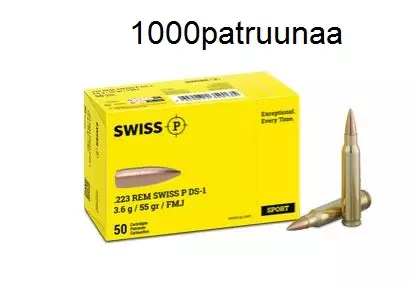 SWISS .223rem 3,6g 1000kpl - Kaliiperi .223 - ZZZ0014063 - 1