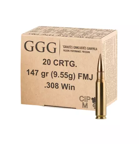 GGG .308win 9,55g FMJBT - Kaliiperi .308 - I4674 - 1