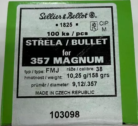 S&B .357 10,25g FMJ - Luodit - ZZZ0013414 - 1