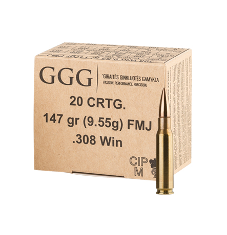 GGG .308win 9,55g FMJBT - Kaliiperi .308 - I4674 - 1