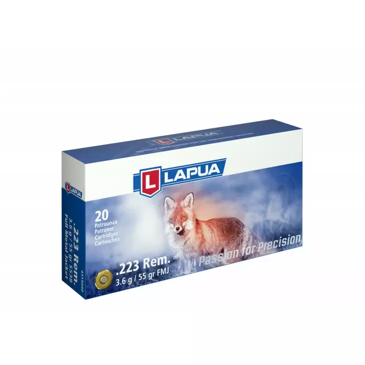 LAPUA .223 Rem FMJ, S538 3,6 g / 55 gr. - Kaliiperi .223 - I3314 - 1