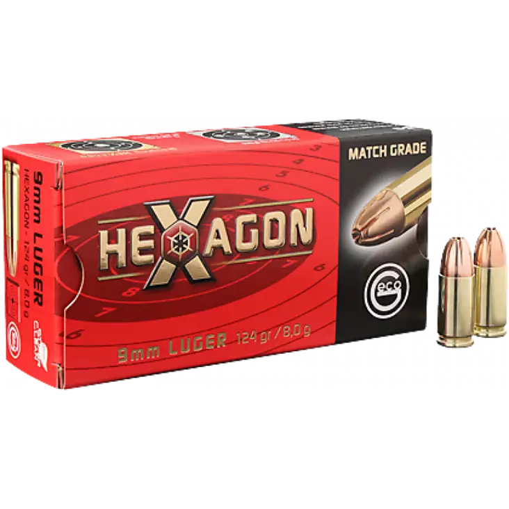 GECO 9MM Luger Hexagon 124G Hp - Käsiase patruunat - I5765 - 1