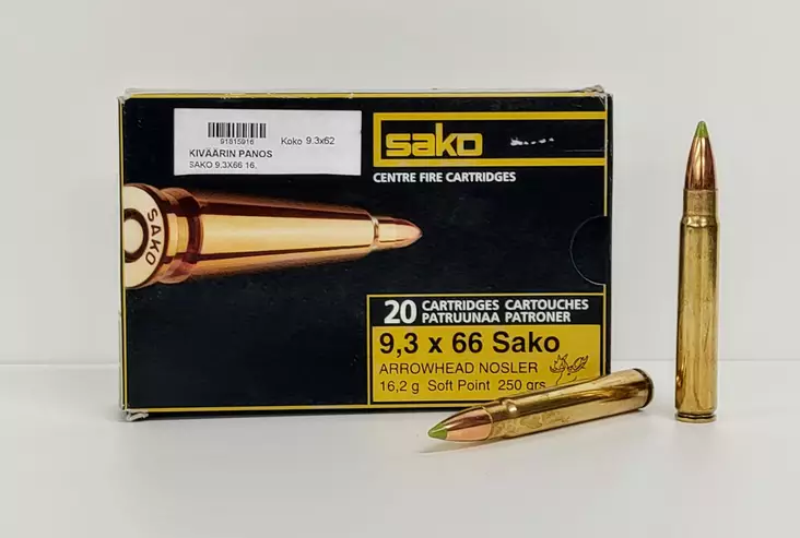SAKO 9.3X66 16.2G NOSLER Arrowhead - Muut kivääri kaliiberit - I3005 - 1