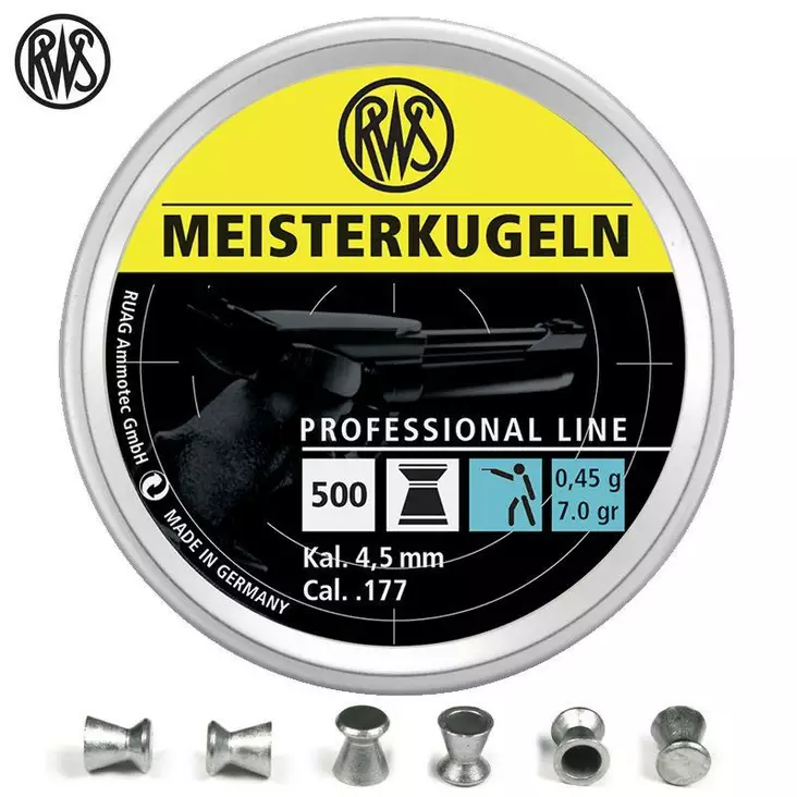 RWS MEISTERKUGELN PISTOL 4,50MM - Ilma-ase tarvikkeet - I776 - 1