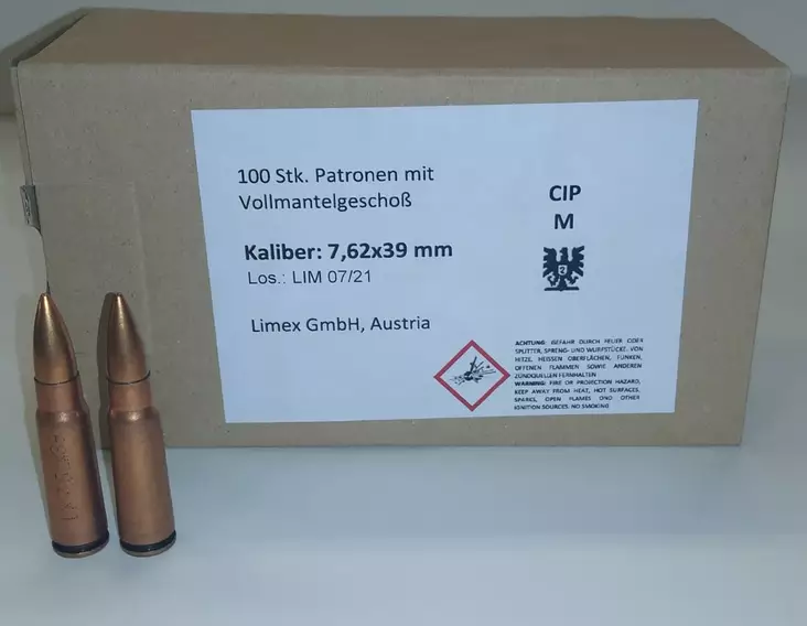 Ylijäämä SURPLUS 7,62*39 8,0g FMJ - Muut kivääri kaliiberit - ZZZ0008416 - 1