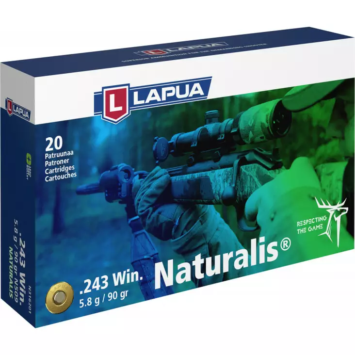 LAPUA .243win Naturalis N509 5,8g - Kaliiperi .243 - I3327 - 1