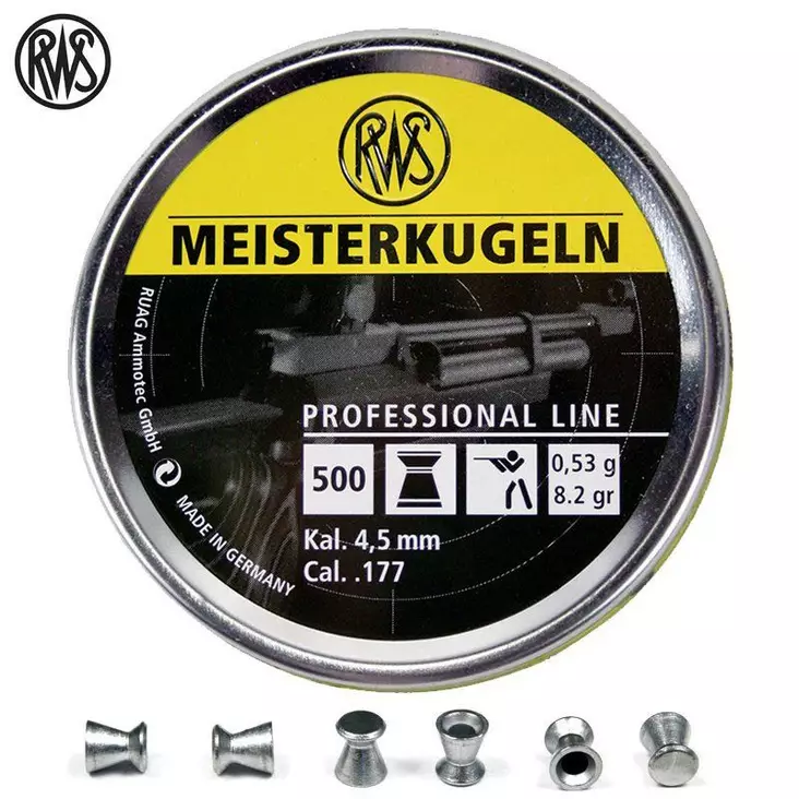RWS MEISTERKUGELN RIFLE 4,50MM - Ilma-ase tarvikkeet - I777 - 1